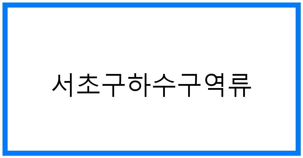 thumbnail_서초구하수구역류