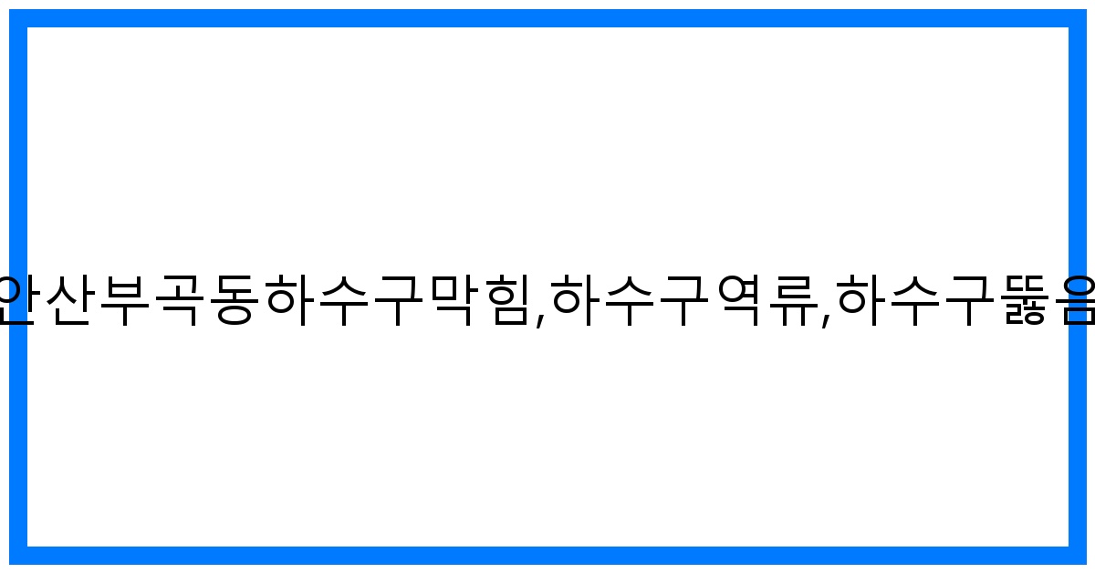 thumbnail_안산부곡동하수구막힘,하수구역류,하수구뚫음