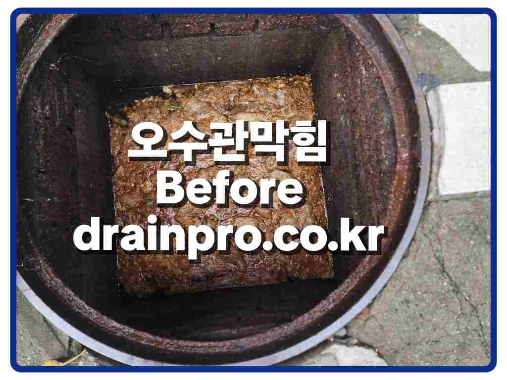 종로구정화조막힘_오수관_작업전